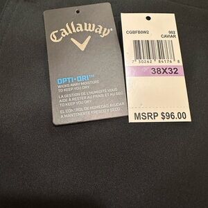 Mens Callaway Black Golf Pants 38x32
